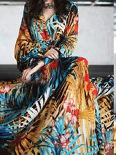 Hoobd Dresses for Women 2023 New Spring Summer Printed Sexy Dress Women Clothing V-Neck Long Dresses Bohemian Elegant Women's Dresses