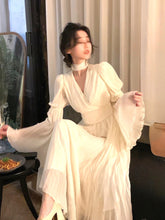 Fairy Pure Color Midi Dress Woman French Elegant Evening Party Dress Long Sleeve 2023 Spring One Piece Dress Korea Fashion Chic