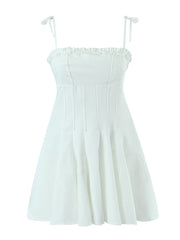 Cotton White Sling Mini Dress