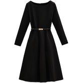 Fashionable OL elegant long A-line casual dress
