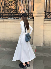 Women's 2023 Autumn and Winter New Elegant Retro Slim Long-sleeved Knitted Dress Casual Vacation Dress Mid-length Party Dresses