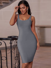 Elegant Sleeveless Bodycon Bandage Dress for Women 2023 Summer Basic Green Sexy Dresses Roung Neck Evening Club Party Dress Midi