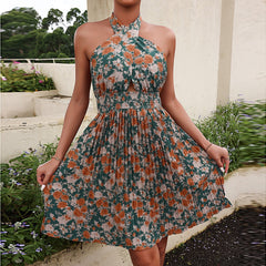 Summer Sexy Halter Midi Dress