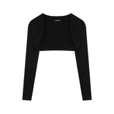 Hoobd2 Piece Dress Set Woman Casual Long Sleeve Crop Tops + Pure Color Strap Mini Dress Elegant Korea Fashion Suit Female Autumn