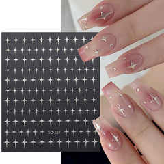 Silver Star Nail Stickers