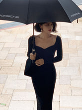 Hoobd Elegant Vintage Knitted Dress Women Autumn Korean Style Evening Party Midi Dress Ladies Bodycon Casual Sexy Designer Dress