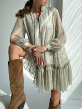 Summer Floral Print Chiffon Holiday Dress