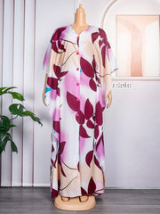 African Dashiki Print Long Dresses For Women Plus Size Boubou 2023 Spring New Maxi Robe Turkey Nigerian Party Outfits Abayas
