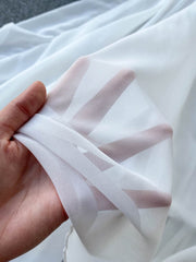 LY VAREY LIN New Spring Autumn Women Elegant Holiday Dresses Puff Sleeve Slash Neck Off Shoulder Smocked White Chiffon Dresses