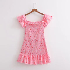 2023 Summer Short Sleeve Sexy Women Sexy Vocation Beach Mini Dress