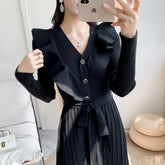 Winter Party Dresses For Women Midi Crochet Sweater Dress Woman Red Autumn Winter Long Sleeve Knit Dresses Ladies Knitted Purple Party Gala Sexy Loose New