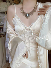 Silk Strap Dress Women Casual Korean Elegant Long Split Dress Patchwork Lace Dress Women Fashion Elegant V Neck