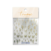 Gold Silver Butterfly New Bronzing High Quality Adhesive Gilded Nail Stickers Nail Art Decorations Nail Decals Design T-2559