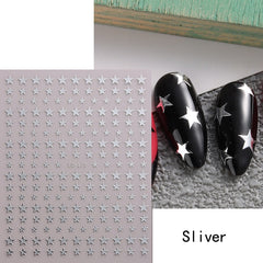 Silver Star Nail Stickers