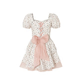 Sweet Casual Floral Mini Dress