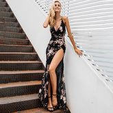 Sexy lace up halter sequin party dress