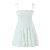 Cotton White Sling Mini Dress