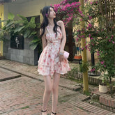 Sweet Floral Strap Dress
