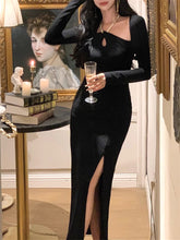 Knitted Dress Women Autumn Winter 2023 New Fashion Elegant Casual Female Evening Party French Slim Clothes Korean White Dresses