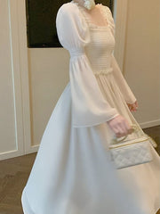 2023 Summer French Vintage Elegant Midi Dress Party One Piece Dress Korean Women Beach Style Even Party Dress Office Lady Chic