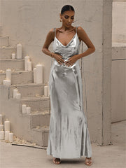 Sleeveless Backless Bodycon Maxi Dress