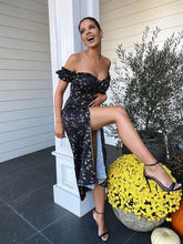WannaThis Summer Floral Off Shoulder Puff Sleeve Maxi Dress