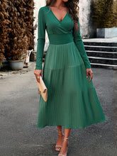 Women's Casual Dress Black Dress Plain Dress Long Dress Maxi Dress Ruched Street Daily Holiday Fashion Streetwear V Neck Long Sleeve 2023 Slim Black Wine Green Color S M L XL Size