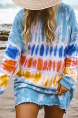 Hoobd Tie-dye Blue Mini Dress(4 Colors)