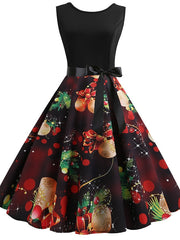 Women's Halloween Dress Swing Dress Knee Length Dress White Orange Red Light Blue Sleeveless Skull Pumpkin Print Patchwork Print Spring Summer Crew Neck Vintage 1950s Party Slim 2023 S M L XL XXL