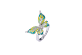 Butterfly Enamel Silver Ring for Women