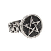 Retro Five-pointed Star Titanium Ring for Men