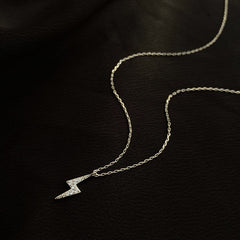 Zircon Lightning Silver Necklace for Women