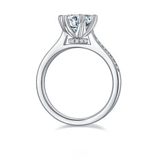 Heart Prongs 1.5Carat Moissanite Engagement Ring