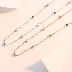 Mini Bead Silver Necklace for Women