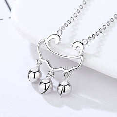 Life Lock Pendant Silver Necklace for Women