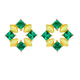 Enamel Kaleidoscope Square Studs