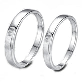 Frosting with Zircon Silver Couple Ring for Women