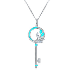 Wheat Enamel Silver Necklace for Women