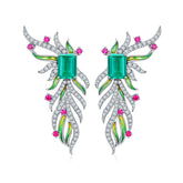 Phoenix Wings Enamel Drop Earrings