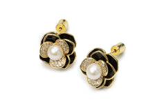 Triple Layers Flower Studs