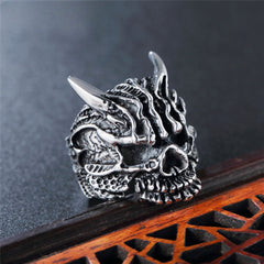 Monster Skull Titanium Steel Ring for Men