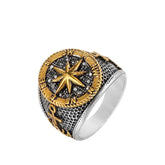 Wholesale of Foreign Trade Jewelry Personalized Retro Ship Anchor Men's Titanium Steel Ring