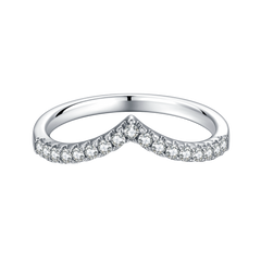 V Eternity Moissanite(0.33ct) Ring for Women