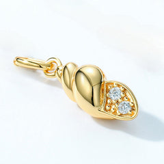 Conch Zircon Sterling Silver Pendant