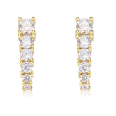 Beading Zircon Silver Studs Earrings for Women