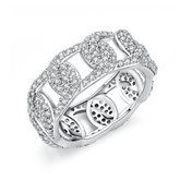 Oval Buckle Moissanite Silver Ring