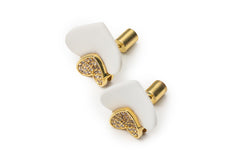 Heart with Heart Golden Stud Earrings