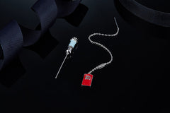 Enamel Syringe Stud and Ear Line Earrings