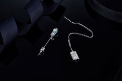 Enamel Syringe Stud and Ear Line Earrings