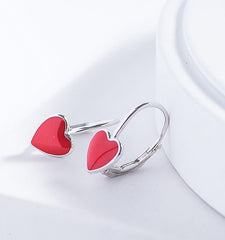 Little Heart Enamel Drop Earrings